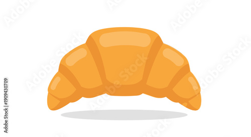 Clean and simple illustration of a croissant. Perfect for menus, branding, websites, and other bakery or breakfast-related designs. Isolated on white for easy use.