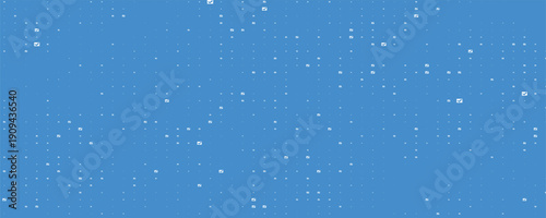 Seamless background pattern of evenly spaced white plus symbols of different sizes and opacity. Vector illustration on blue background with stars