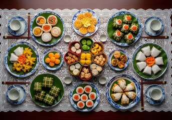 Vietnamese lunar new year sweets and treats