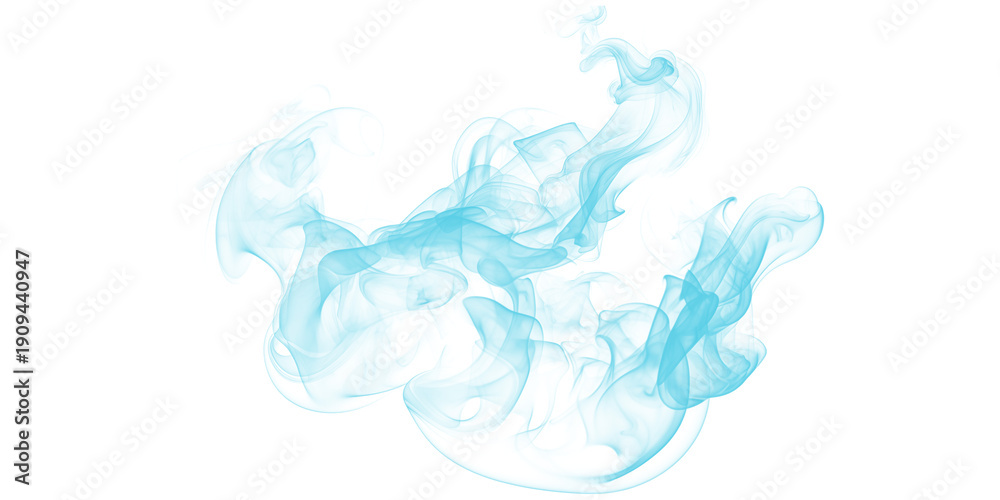 Ταπετσαρία A mesmerizing cloud of blue smoke swirling against a dark background
