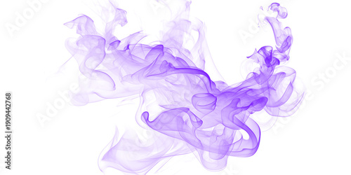 Fotografie A vibrant purple smoke swirls against a dark background