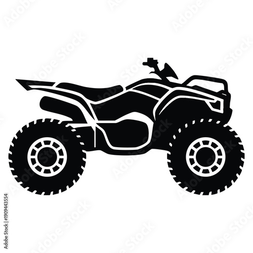 Simple illustration of ride quad bike vector icon isolated on white background designed for web design related to outdoor sport adventure and transportation themes