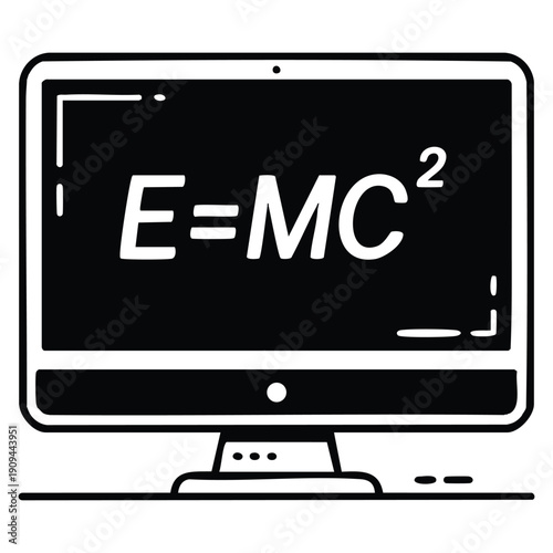 Simple vector illustration of internet education icon suitable for online study student webinar digital learning and e learning platforms