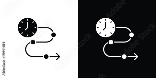Timeline Icon Sheet Multiple Style Collection Isolated Vector