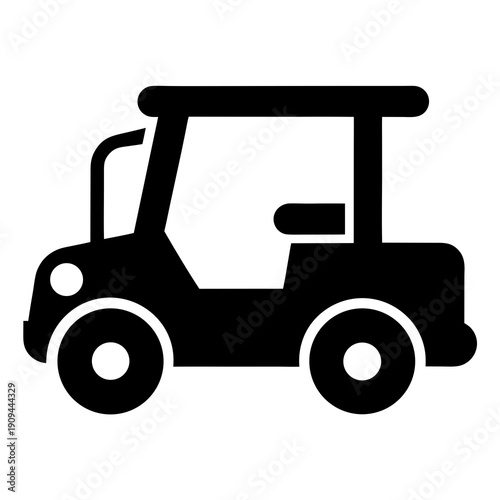 Golf Cart: Silhouette of a golf cart. 