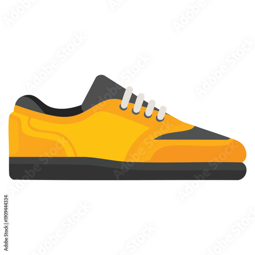 Sneakers flat icon suitable for websites UI UX print templates promotional fashion sports footwear lifestyle and casual streetwear design uses