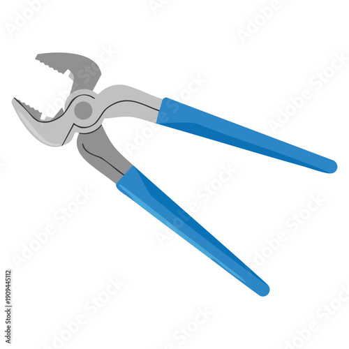 Steel nippers tool icon illustrated as cutting pliers pincers isolated on white background vector illustration for construction repair and hardware use