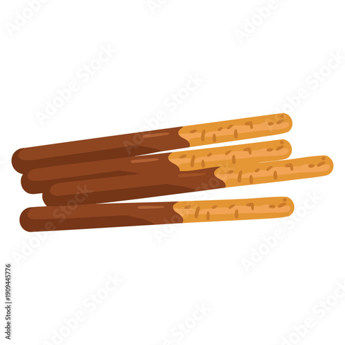 Sweet straw cookies Pepero Day themed illustration featuring dessert snack concept perfect for celebration designs gift packaging backgrounds social posts and festive food visuals