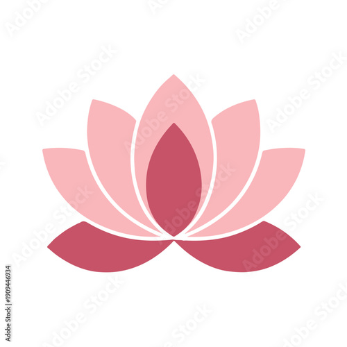 Minimalist Lotus Flower Icon