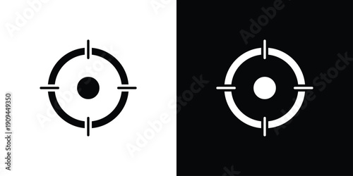 Target Icon Sheet Multiple Style Collection Isolated Vector