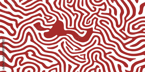 Abstract seamless geometric vector pattern featuring a maze of lines and arrows in a decorative labyrinth texture for modern wallpaper design