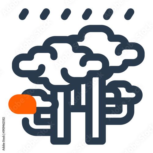 Industrial impact on atmospheric ecosystem balance