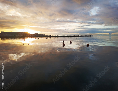 wonderful Trieste coast at sunset