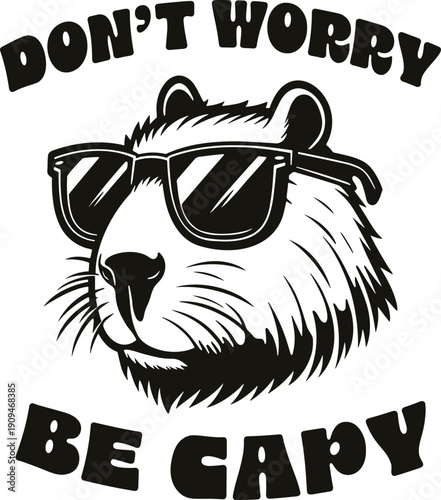 Don't worry be Capy svg, Capybara Svg