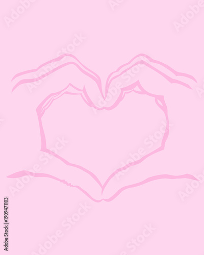 Fondo pink manos corazón.