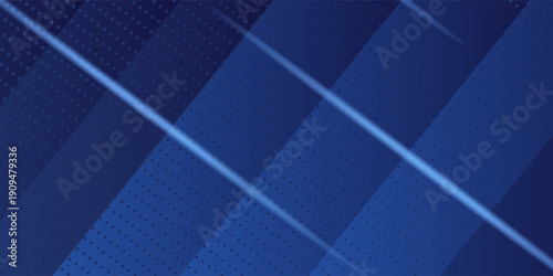 Abstract technology concept dark blue stripes geometric overlapping background. Bright navy blue dynamic abstract vector background with diagonal lines. Trendy classic color of 2021. Blue background