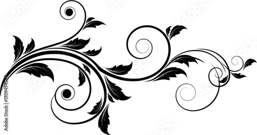 silhouette Ivy flower set, Ivy Vector, climbing ivy creeper branch isolated on white background vector