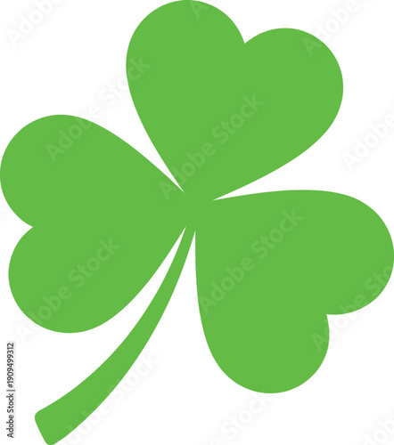 Green shamrock leaf vector illustration for irish luck and saint patricks day celebrations