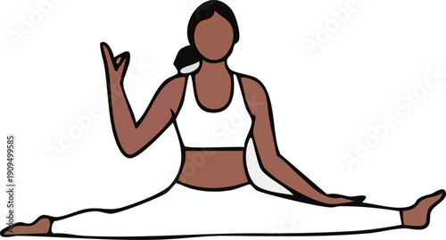 woman doing yoga