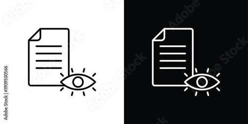 Vision Icon Sheet Multiple Style Collection Isolated Vector