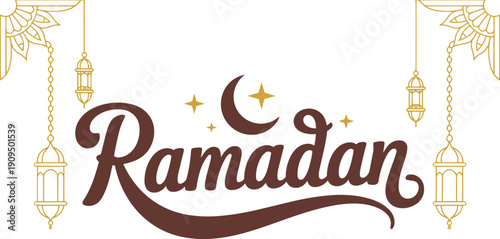 arabic ramadan kareem calligraphy lettering ramadhan greeting text for ramzan mubarak with lantern islamic pattern background	

