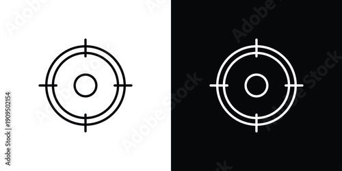 Target Icon Sheet Multiple Style Collection Isolated Vector