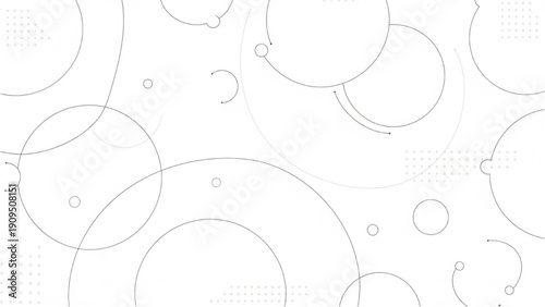 A minimalist composition featuring circles and geometric shapes in a clean layout viewed from directly above