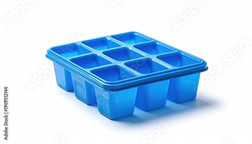 Blue Ice Cube Tray for Refreshing Drinks and Frozen Treats.
