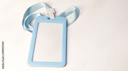 Blank ID card holder with lanyard for professional use, lanyard, blank, ID card, holder, office, work, security, badge