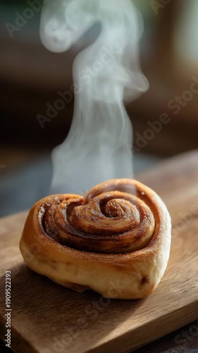 delicious cinnamon buns, breakfast, pastries