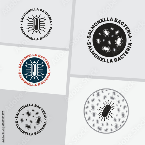 Bacteria Icon Set for logo template