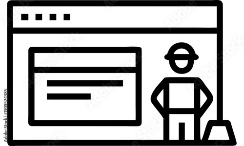 webpage builder svg icon