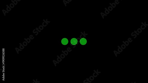 Typing loading dots black background with alpha channel. Typing loading dots black background with alpha channel.