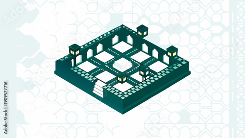 Modern microchip design with green circuit board