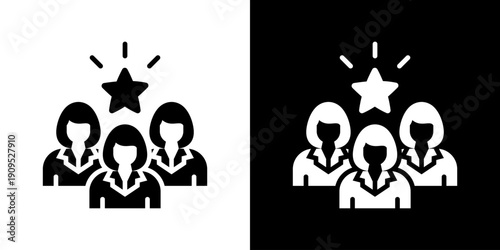 Leadership icon set multiple style collection