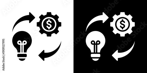 Implementation icon set multiple style collection