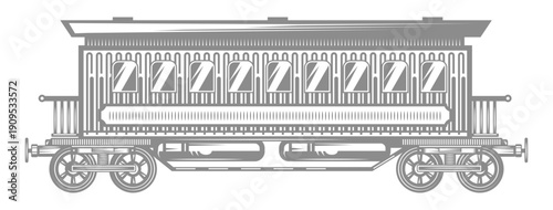 Classic steam train locomotive illustration