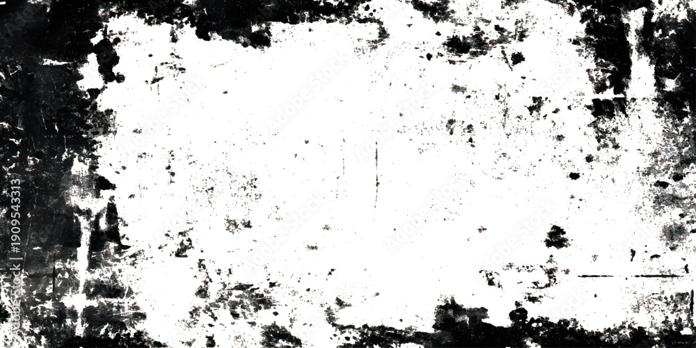 Fototapeta premium Grunge textured background with black and white splatters distressed design element