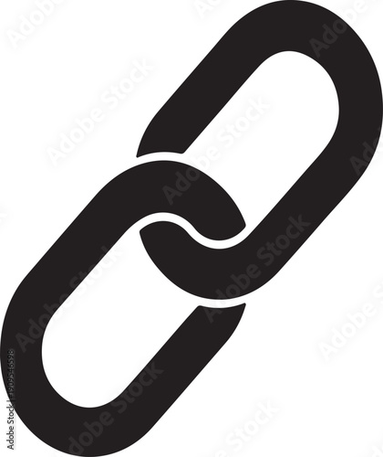 Simple chain link icon representing connection strength and security