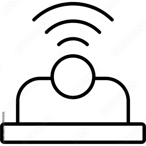 Sensor with wireless signal Icon