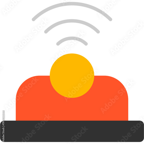 Sensor with wireless signal Icon