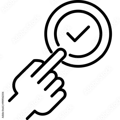 Finger pressing check Icon