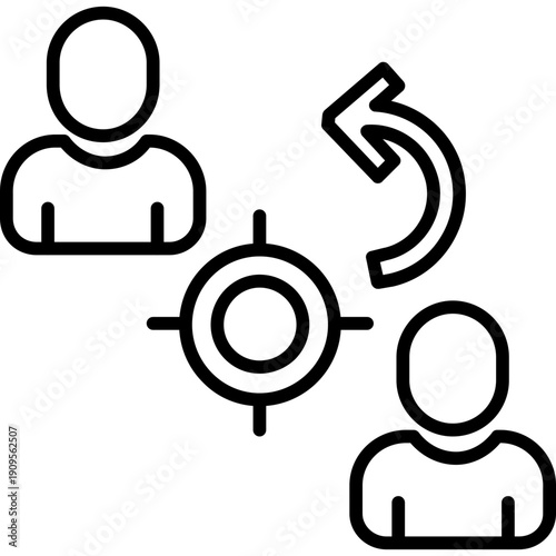 People with target symbol Icon