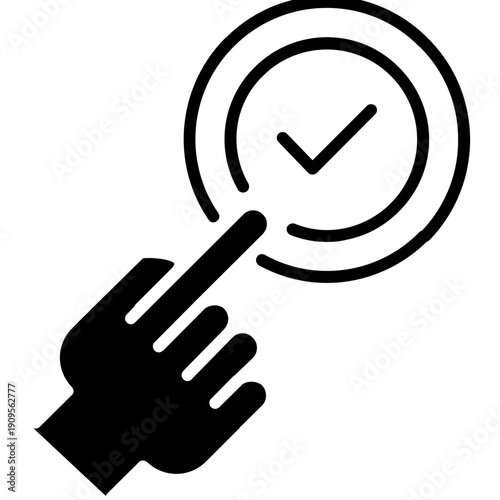 Finger pressing check Icon