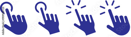 Hand click icon set. pointer sign and symbol. Hand click icon set illustration. pointer sign and symbol. hand cursor icon. Computer mouse click cursor arrow icons set. Clicking cursor