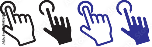 Hand click icon set. pointer sign and symbol. Hand click icon set illustration. pointer sign and symbol. hand cursor icon. Computer mouse click cursor arrow icons set. Clicking cursor