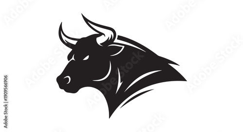Bull emblem : A bull emblem shows strength and power and ready to take charge.
