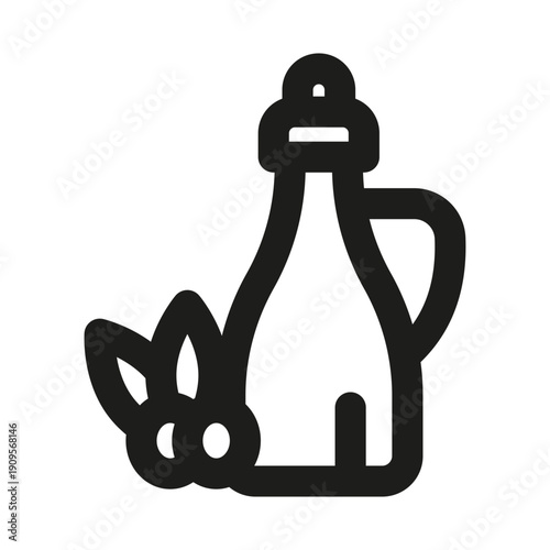 Olive Oil Professional Modern Line Icon. Minimal kitchen ingredient cooking healthy meal outline design