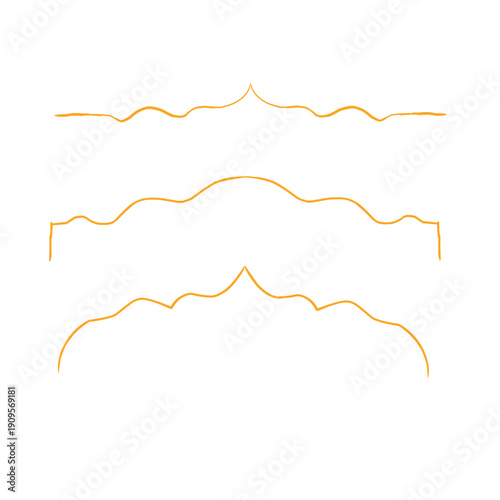 Mihrab mosque line decoration islamic decoration vector 