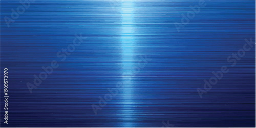 A shiny blue brushed metal background features a textured metallic surface of stainless steel and aluminum with abstract silver lines for a sleek industrial backdrop design